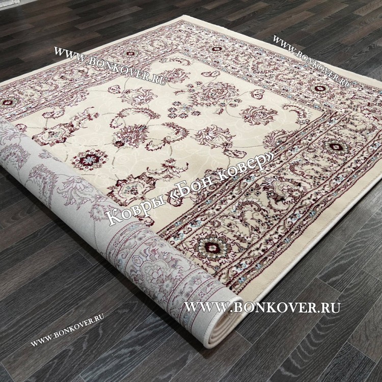 Бежевый с Красным Ковер Для Гостиной Арт 30063